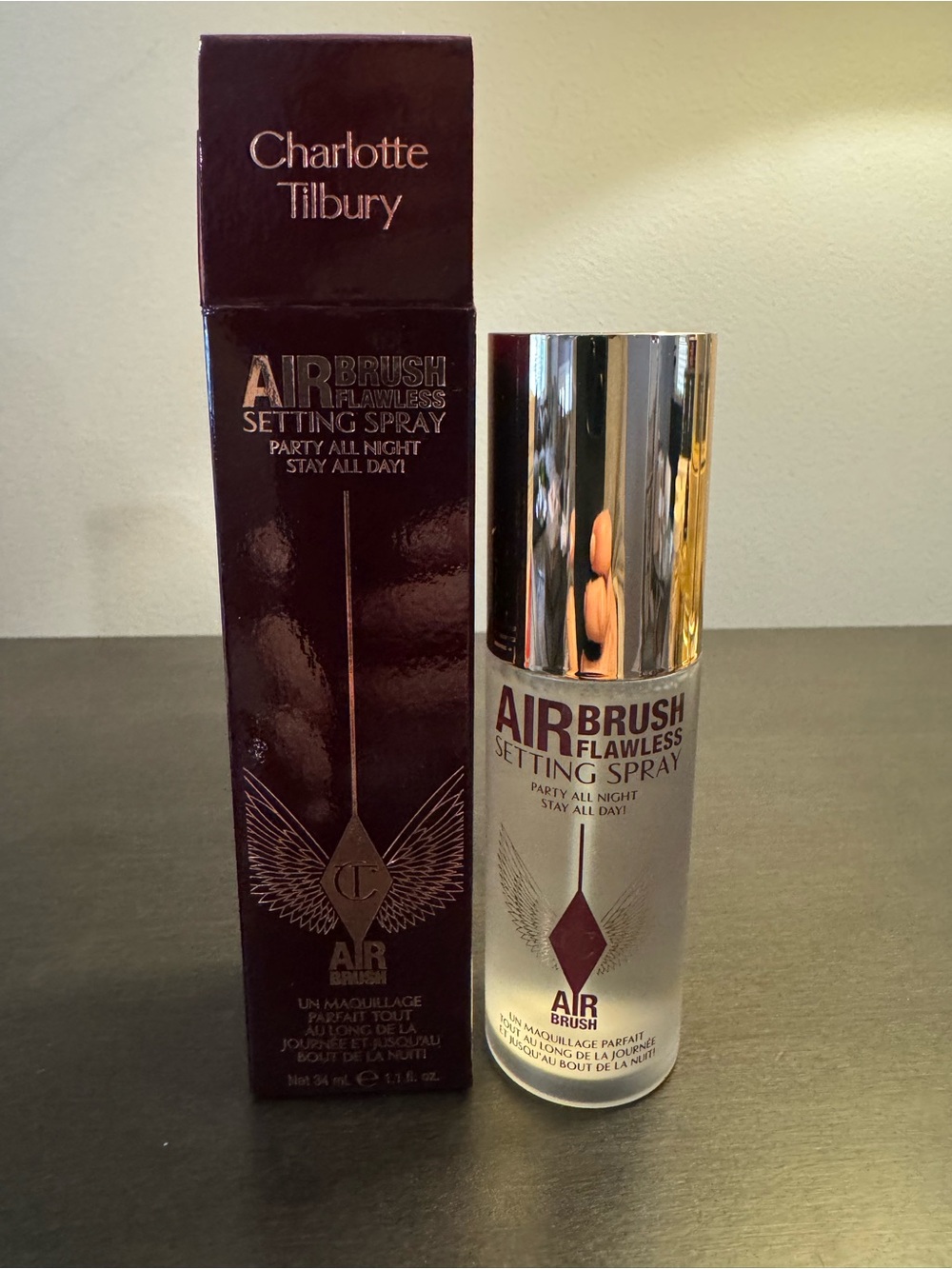 Charlotte Tilbury Airbrush Flawless Setting Spray 34 ml 1.1 oz Large Travel Size